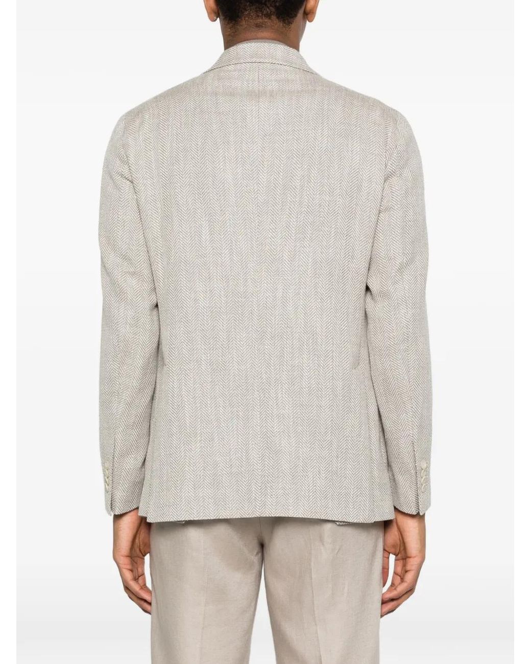 Chaqueta Con Motivo De Espiga Tagliatore de hombre de color White