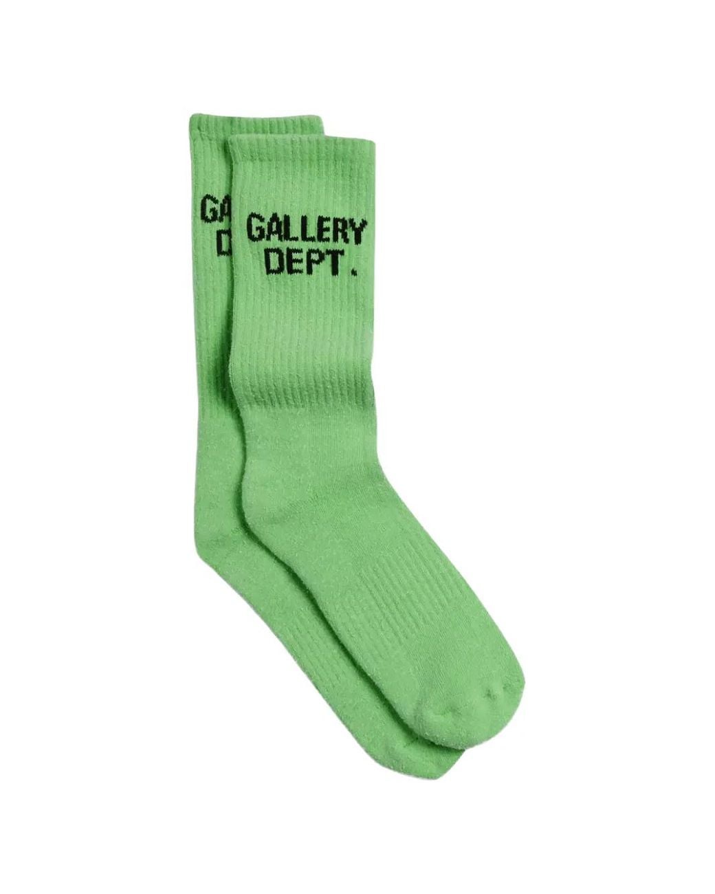 GALLERY DEPT. Green Logo-Intarsia Ribbed-Knit Socks for men