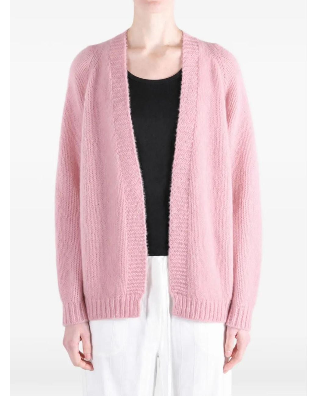Frenckenberger Pink Chunky-Knit Cardigan