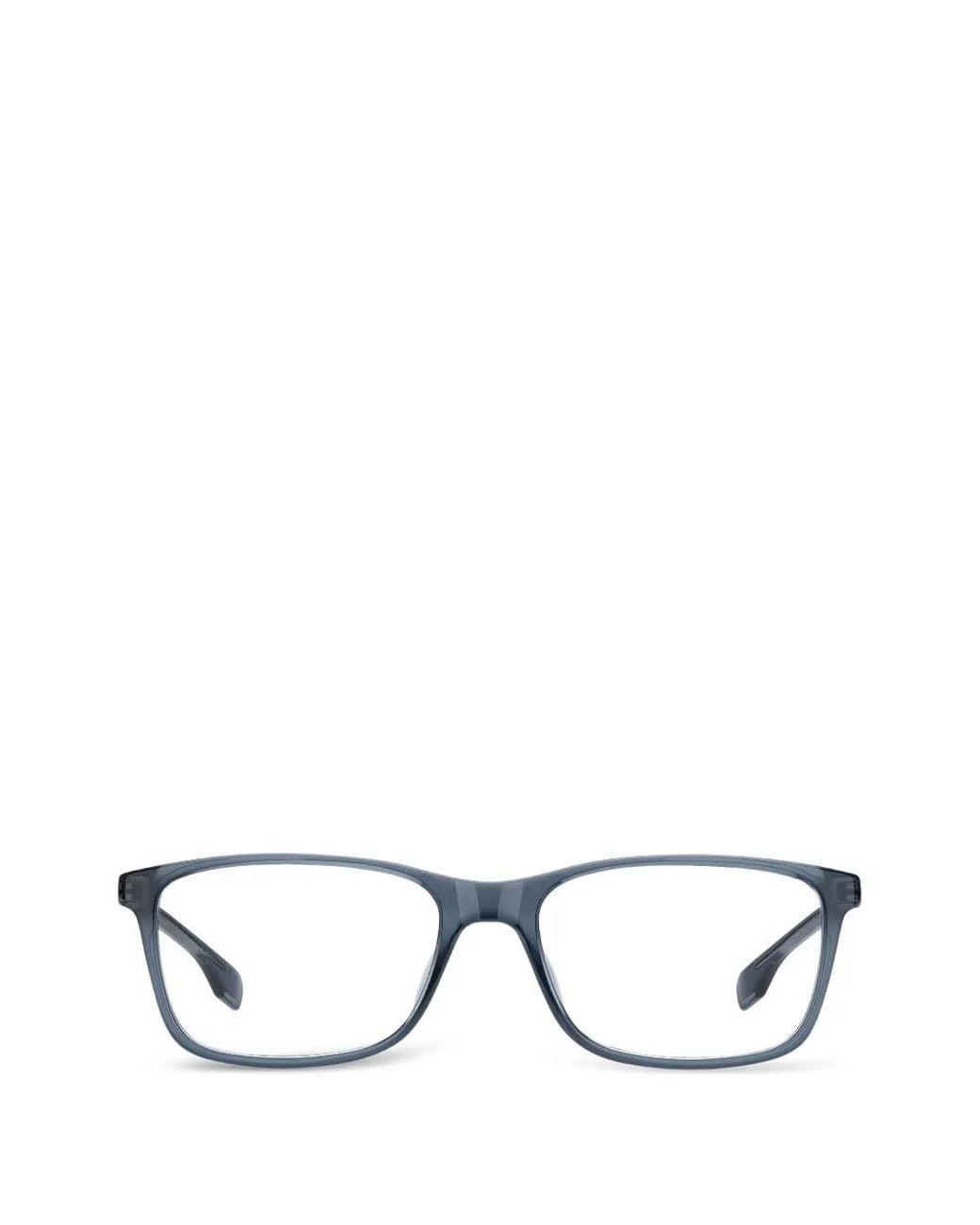 Boss Blue Rectangle-Frame Glasses for men