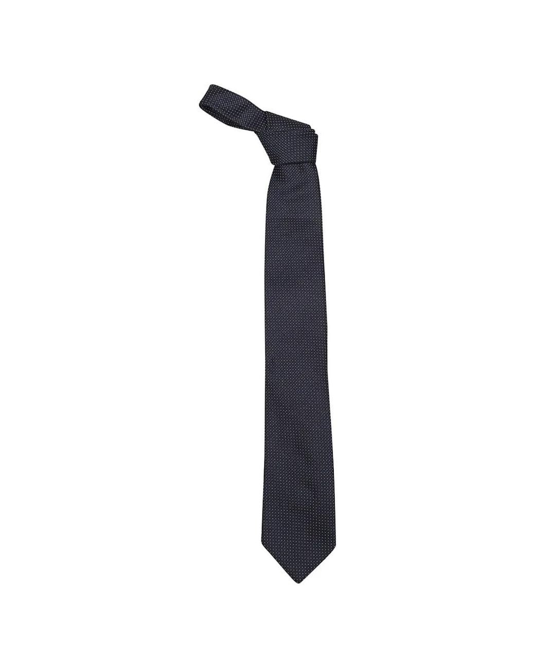 Zegna Blue Polka-Dot Silk Tie for men