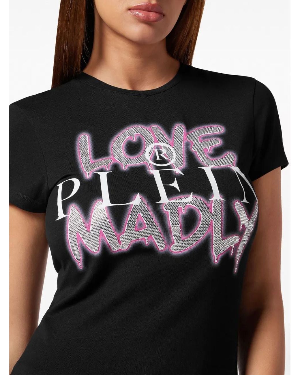 Philipp Plein Black Pure Crystals-Embellished T-Shirt
