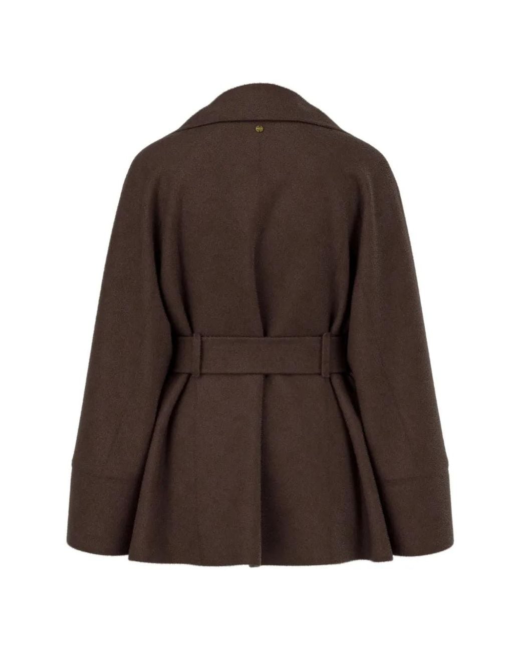 Marc Cain Brown Belted Wool Coat