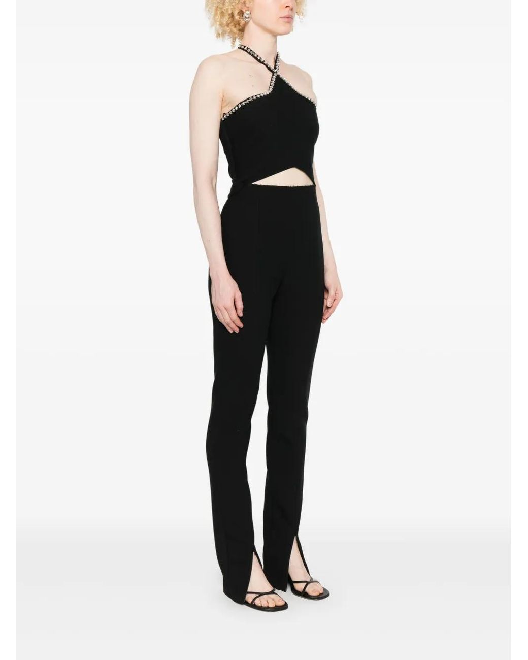 MSGM Black Embellished Jumpsuit