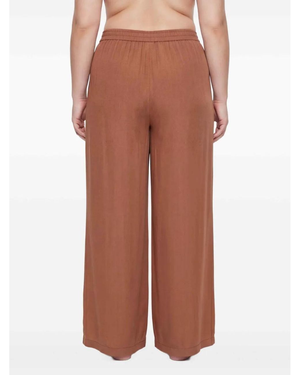 Kiki de Montparnasse Brown Georgette Trousers
