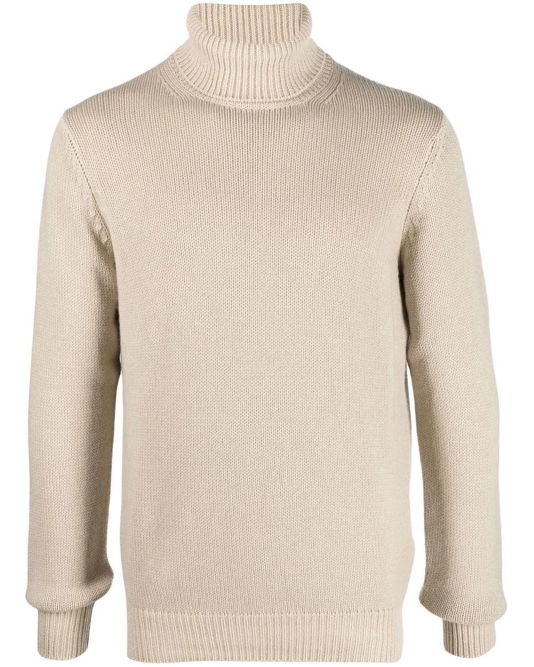 Dell'Oglio Natural Roll-Neck Knit Jumper for men