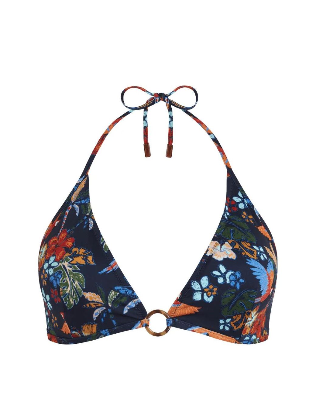 Vilebrequin Blue Salva Floral-Print Bikini Top