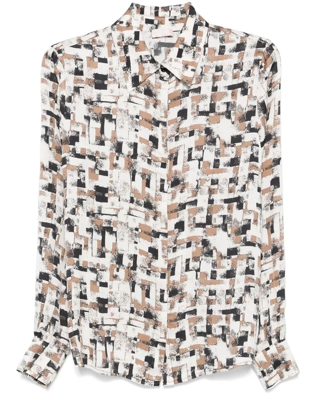 Liu Jo White Geometric-Print Shirt