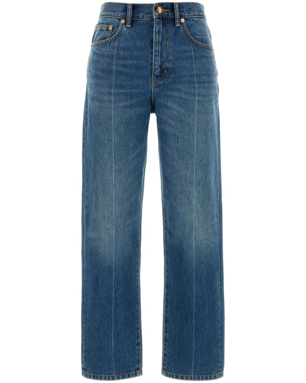 Tory Burch Blue Slim Denim Cotton Jeans