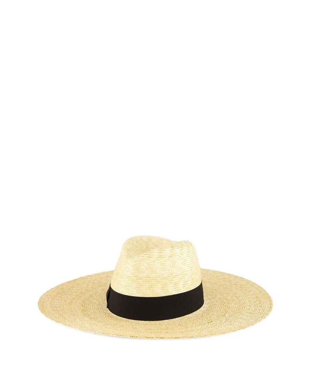 Borsalino Metallic Sophie Grosgrain-Trim Panama Hat