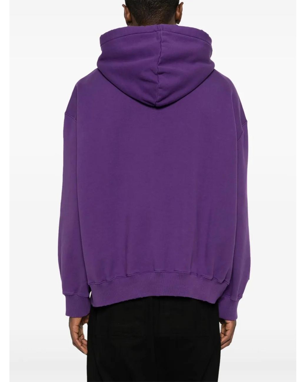 Lanvin Purple X Future Logo-Print Cotton Hoodie