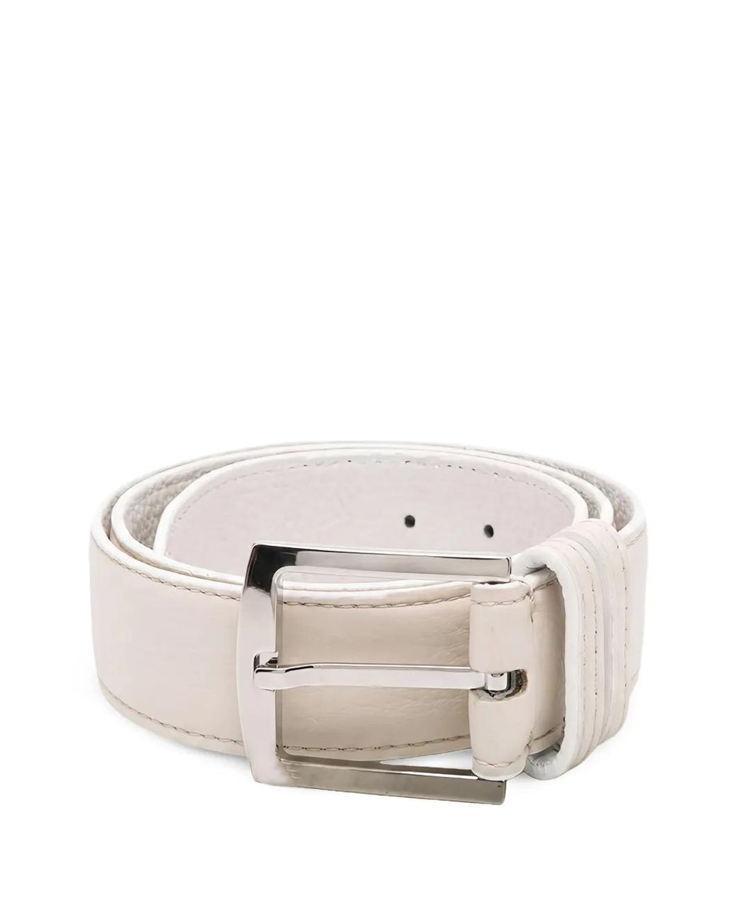 Kiton White Buckle-Fastening Belt for men