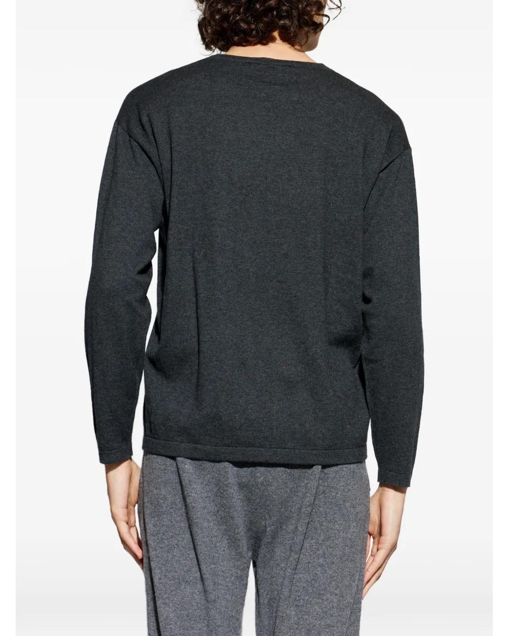 Lisa Yang Gray Theodor Long-Sleeve Sweater for men