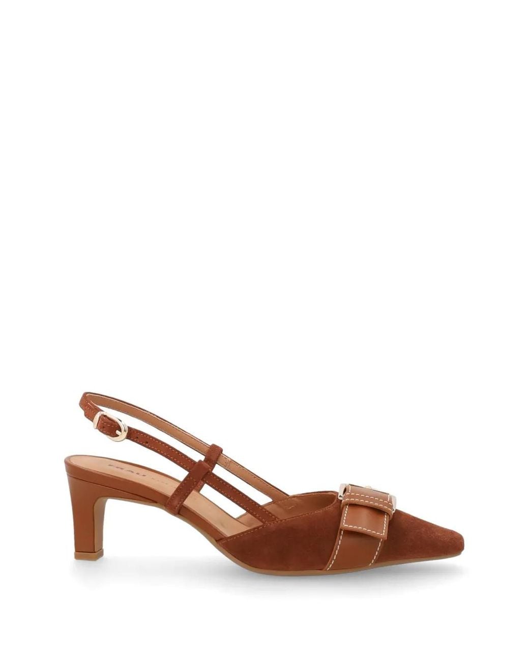 Frau Brown Suede Slingback Pumps