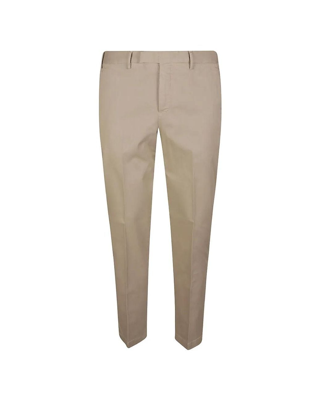 PT Torino Natural Straight-Leg Cotton Trousers for men