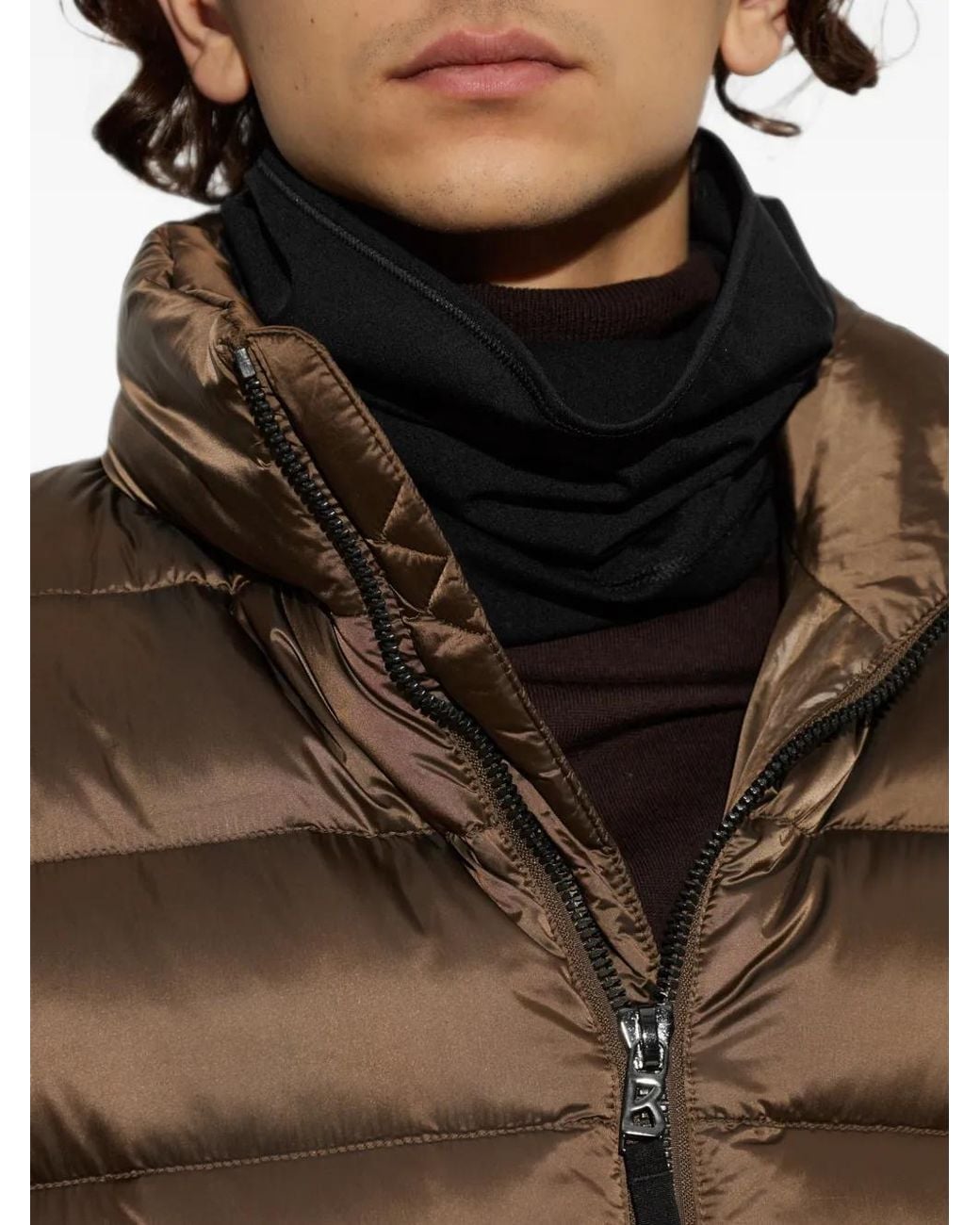 Bogner Black Logo-Print Neck Warmer for men