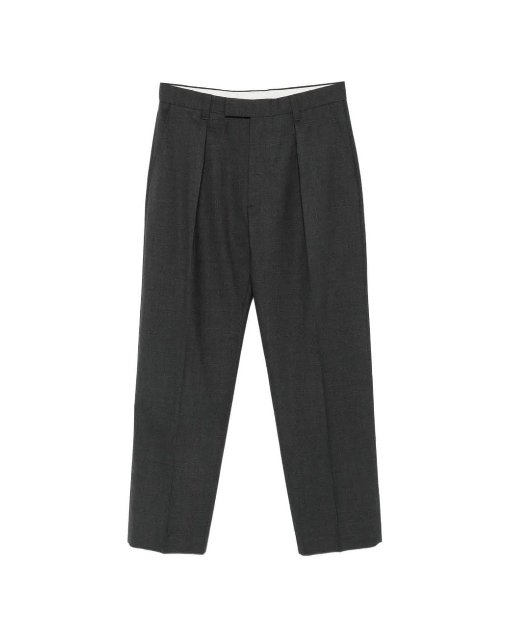 Sandro Black Wide-Leg Wool Trousers for men