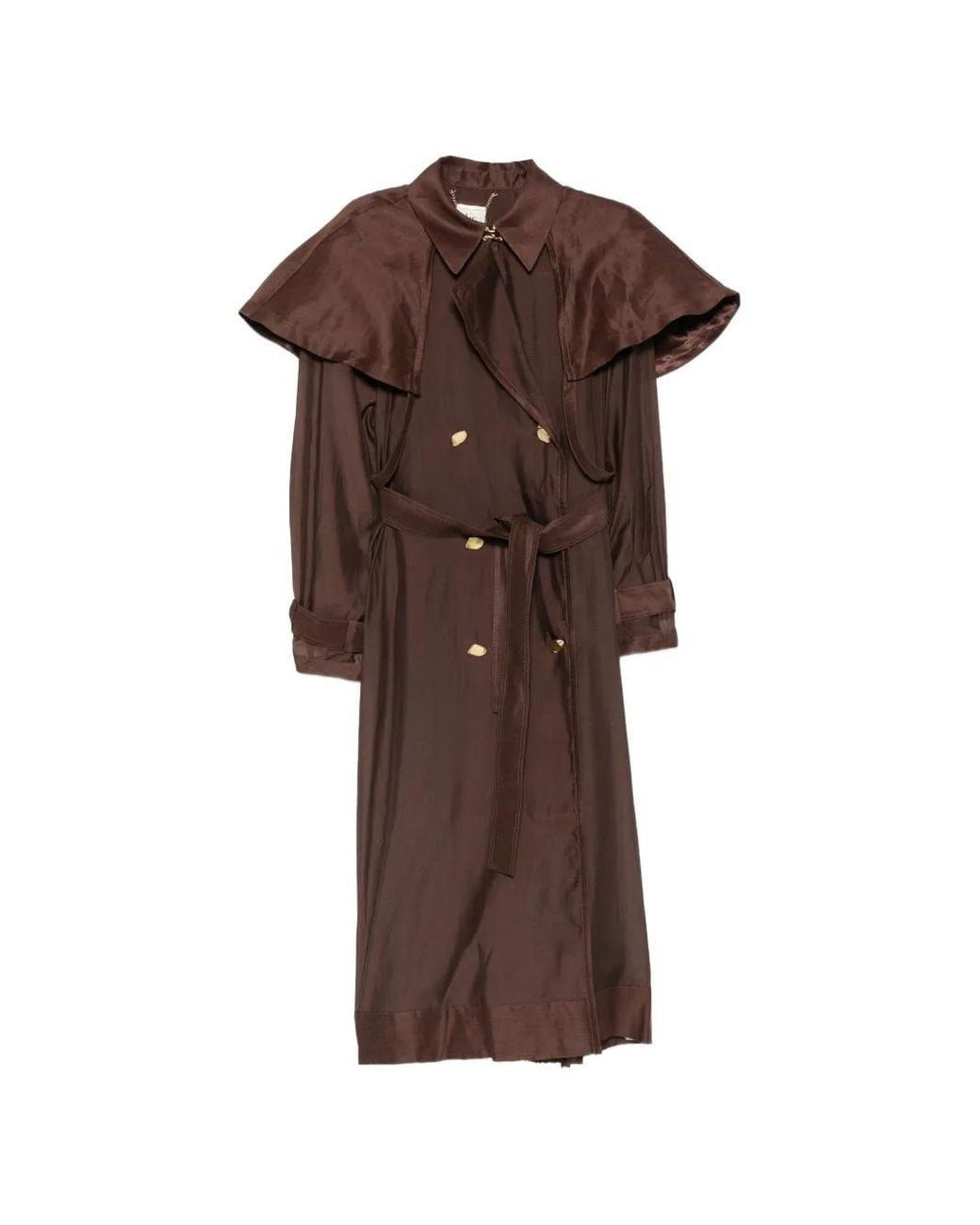 Aje. Brown Whisper Trench Coat