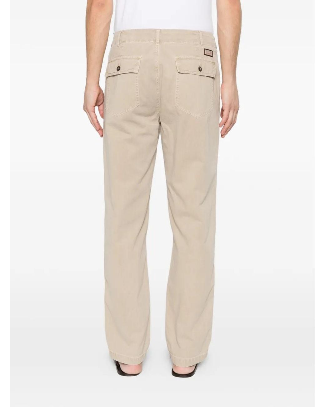 40 Weft Natural Straight-Leg Trousers for men
