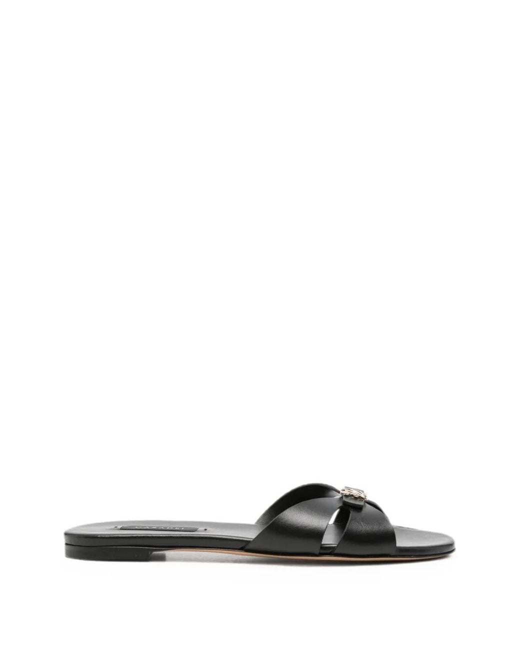Casadei White Logo-Plaque Sandals