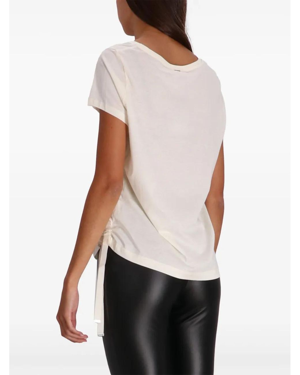 Herno White Drawstring-Tie T-Shirt