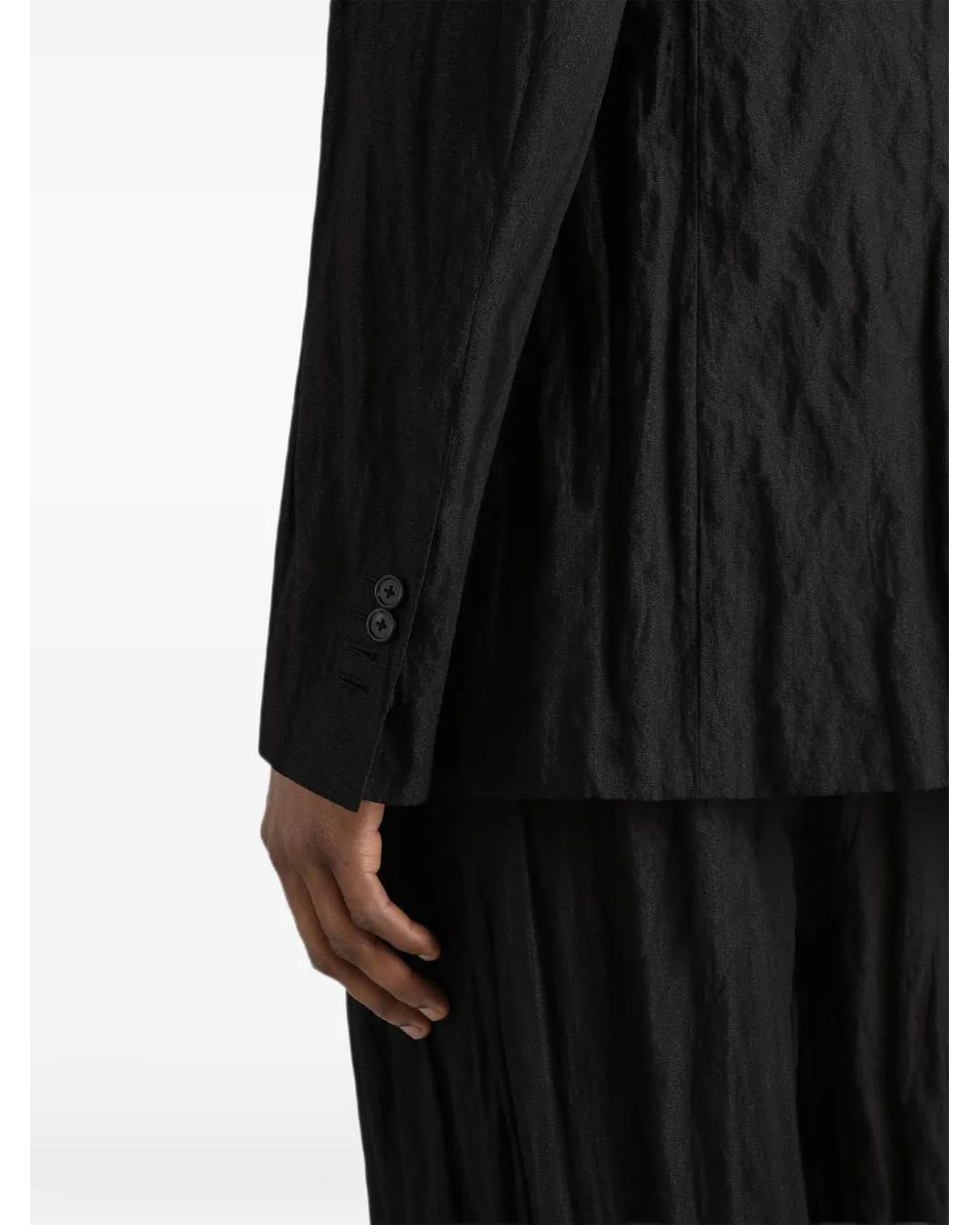 Dolce & Gabbana Black Veste En Toile Sicilia À Boutonnière Croisée for men