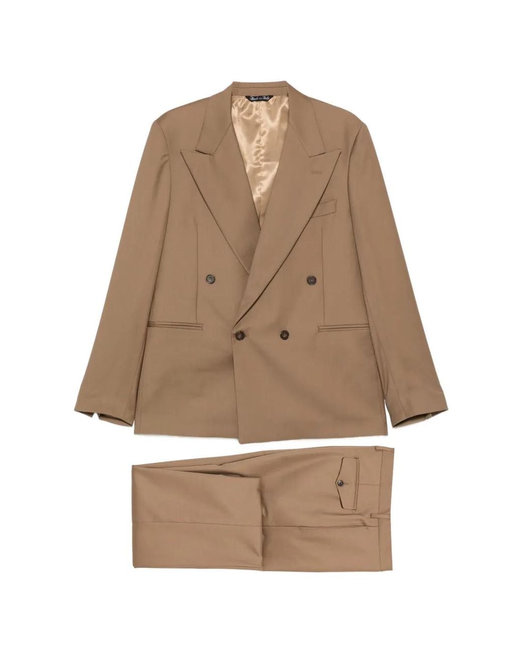 época Natural Double-Breasted Peak-Lapel Suit for men