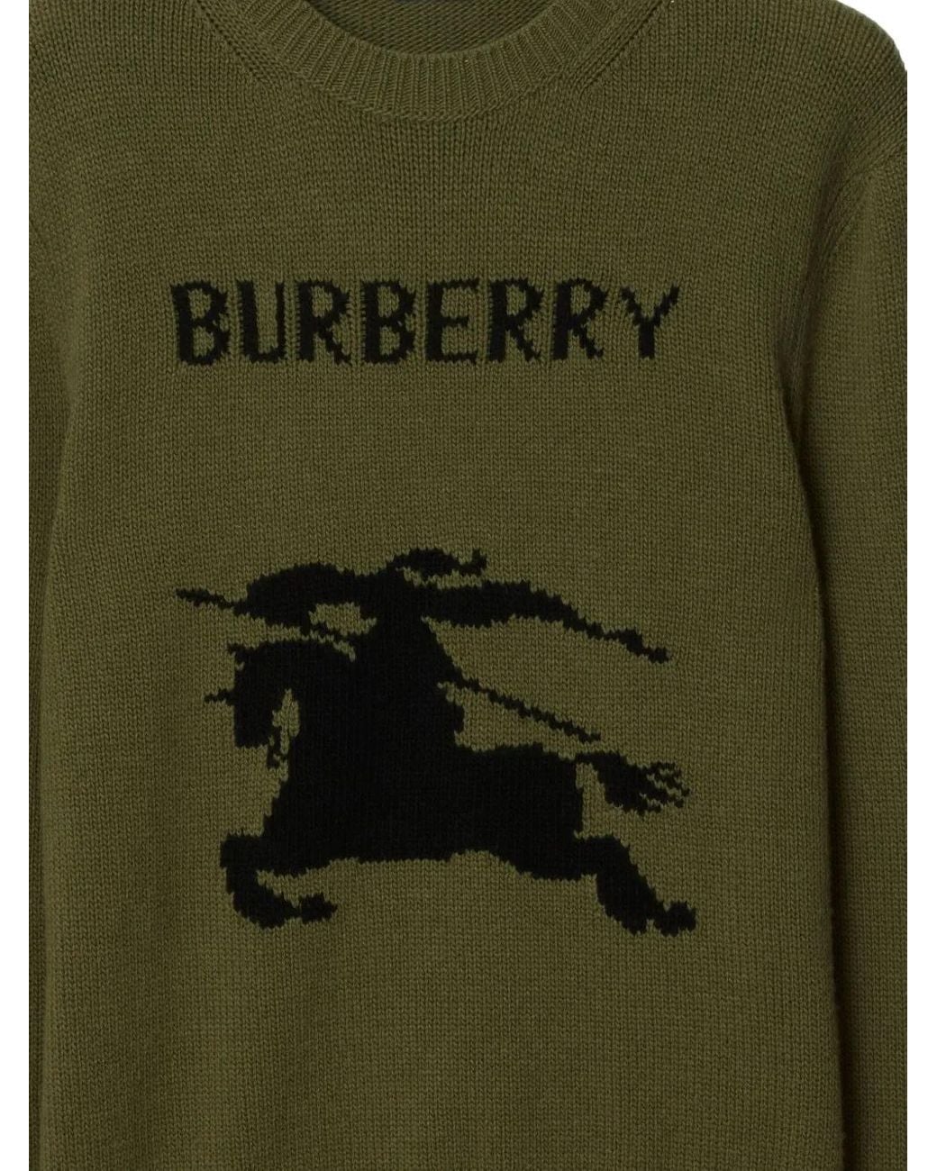 Burberry Green Knight Wool Cashmere Sweater for men