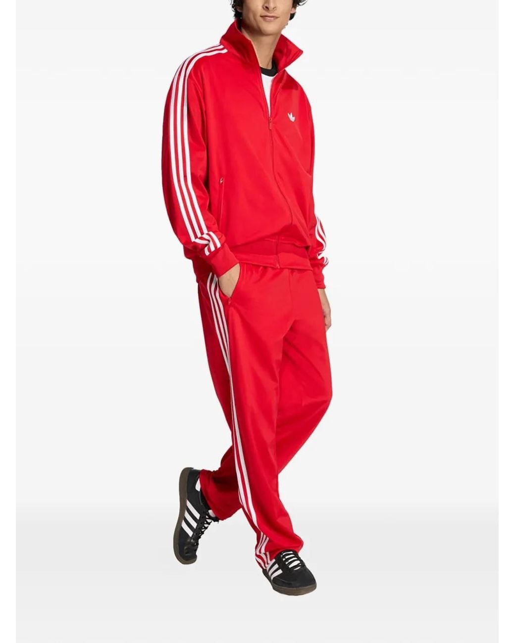 Adidas Red Veste De Survêtement Firebird À Trois Bandes for men