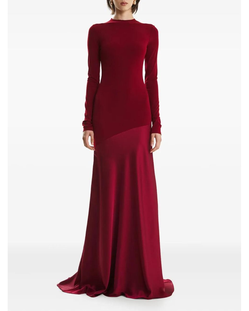 2310 STUDIO Long-Sleeve Flared Maxi Dress