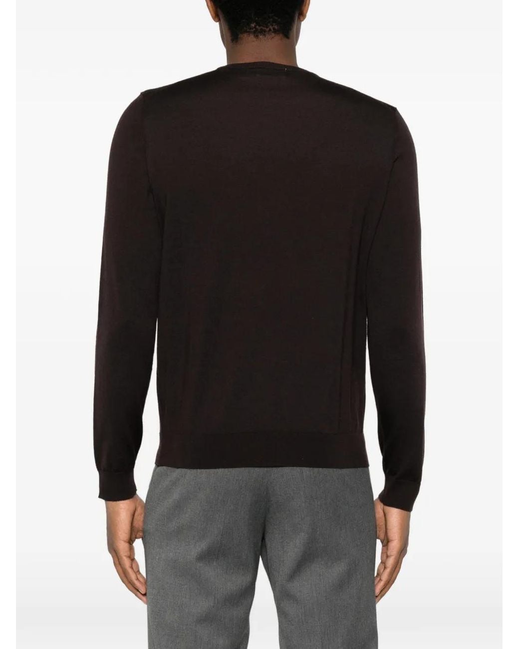Heritage Black Crew-Neck Long-Sleeve Sweater for men