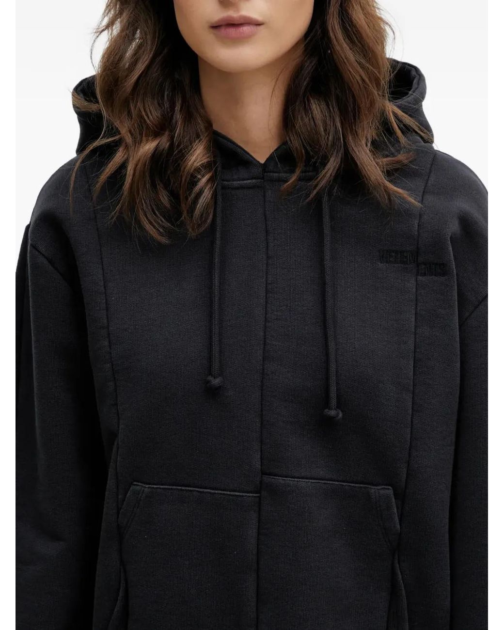 Vetements Black Drawstring Hoodie