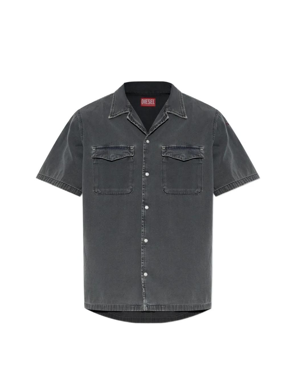 DIESEL Gray Bowling Shirt for men