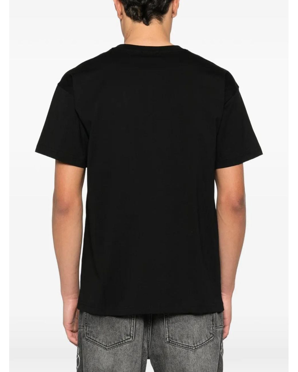DIESEL Black Logo-Embroidered T-Shirt for men