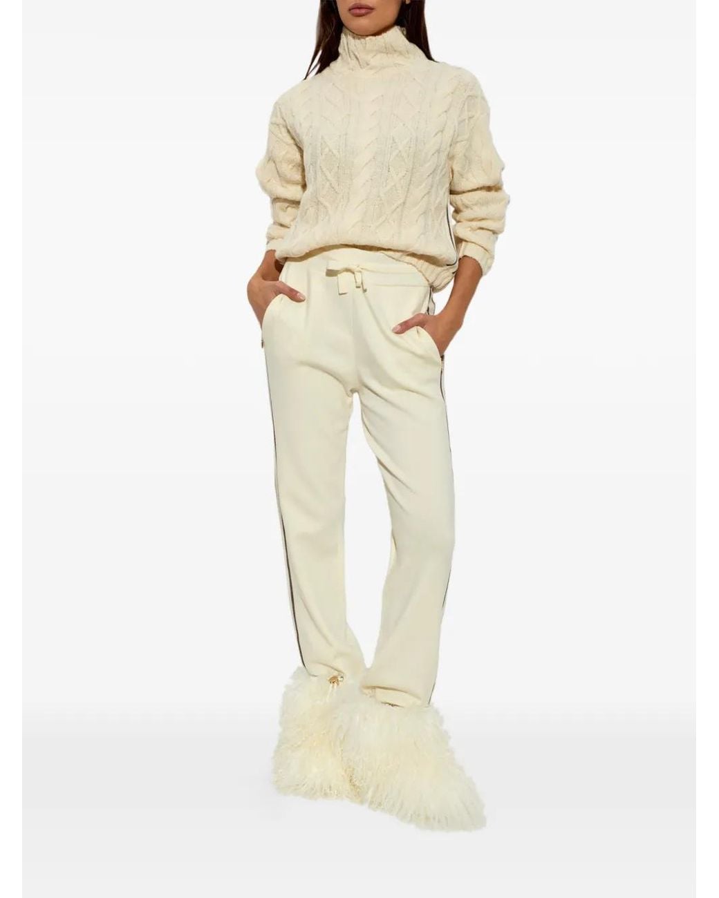 Bogner White Meribel Faux-Fur Snow Boots