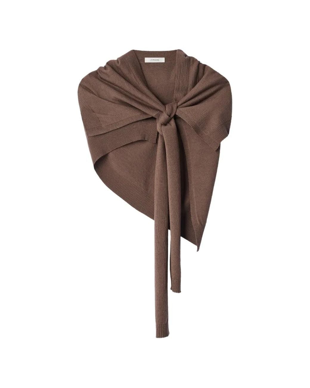 Lemaire Brown Trompe L'Oeil Scarf for men