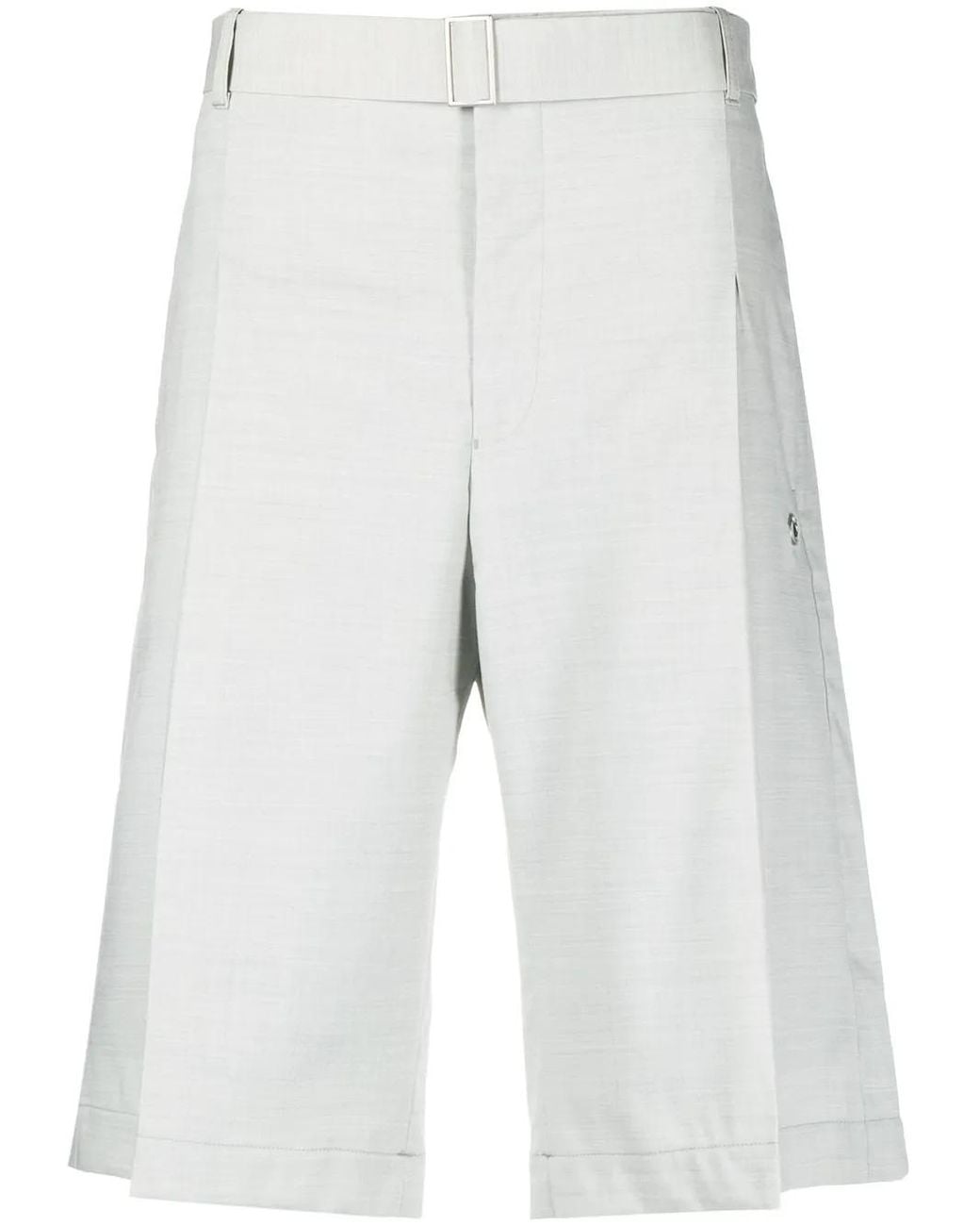 Etudes Studio White Pleated Wide-Leg Shorts for men