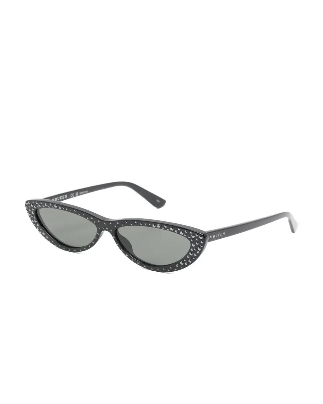 McQueen Gray Cat-Eye Frame Sunglasses