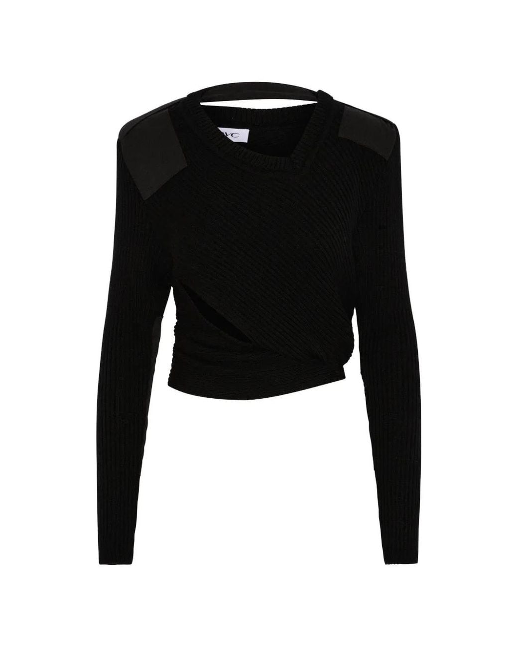 SRVC Studio Black Marshal Cut-Out Sweater
