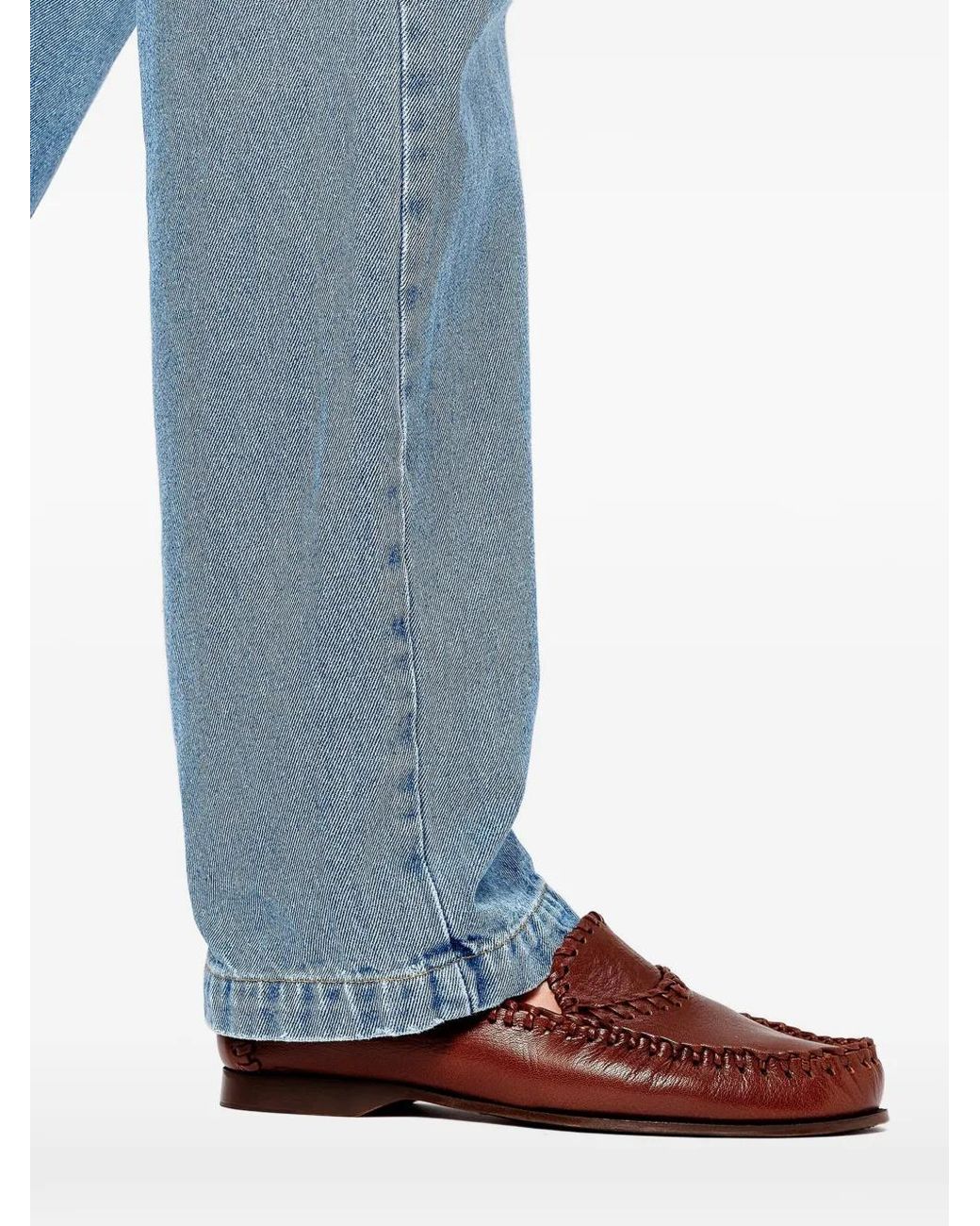 Hereu Brown Sastre Supple Shiny Leather Loafers
