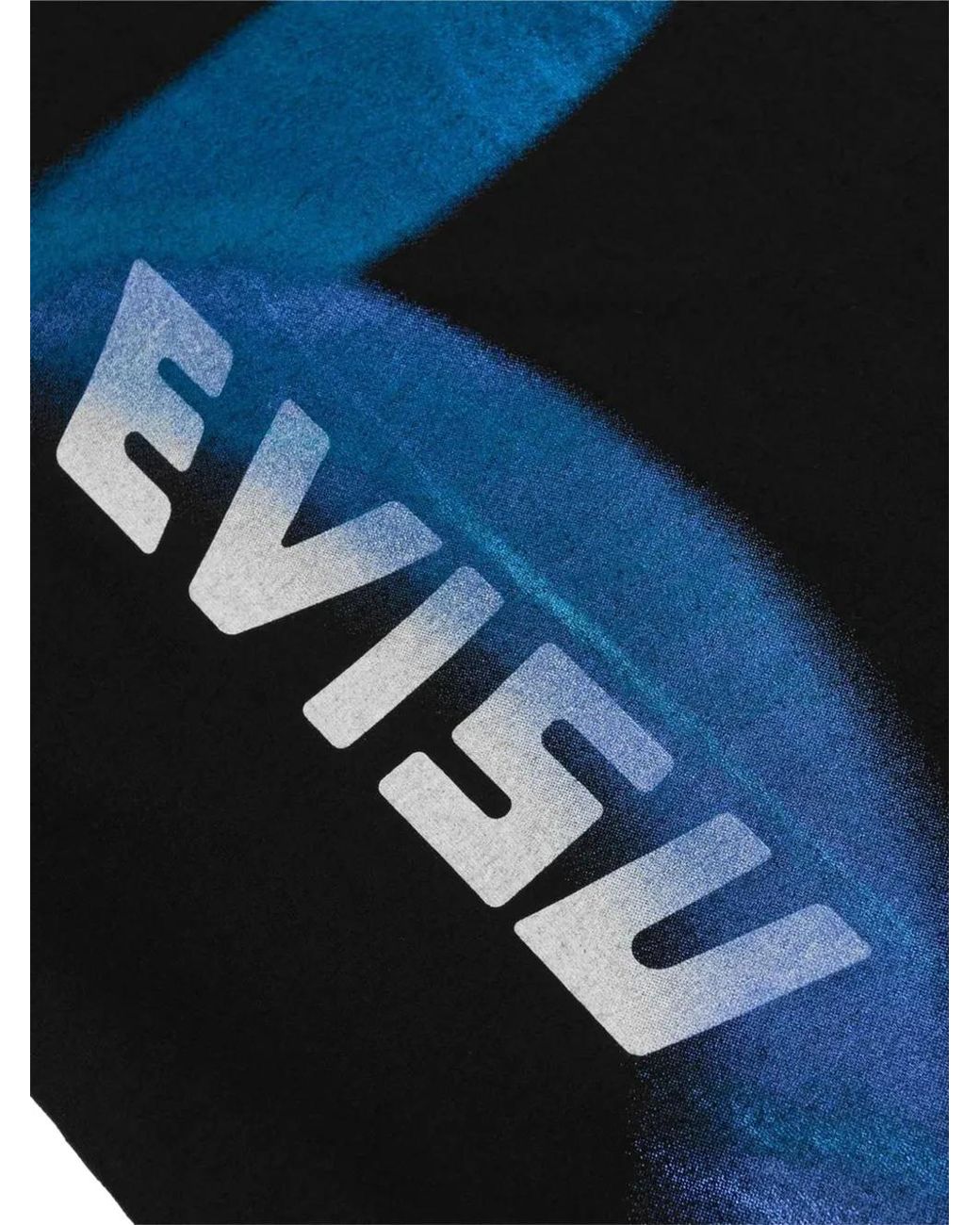 Evisu Black Logo-Print T-Shirt for men