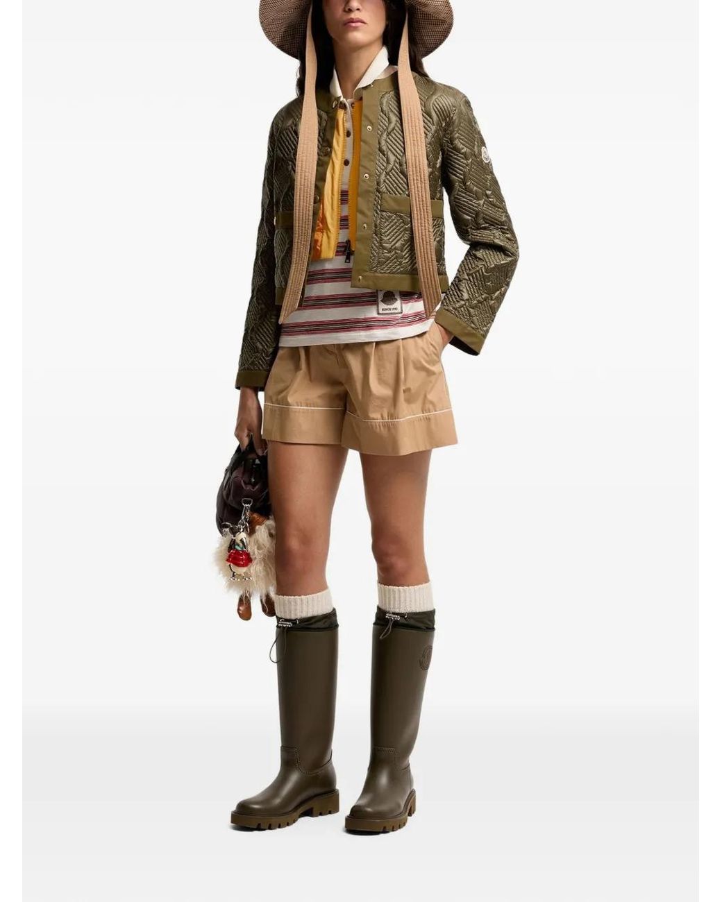 Moncler Natural Tailored Cotton-Blend Shorts