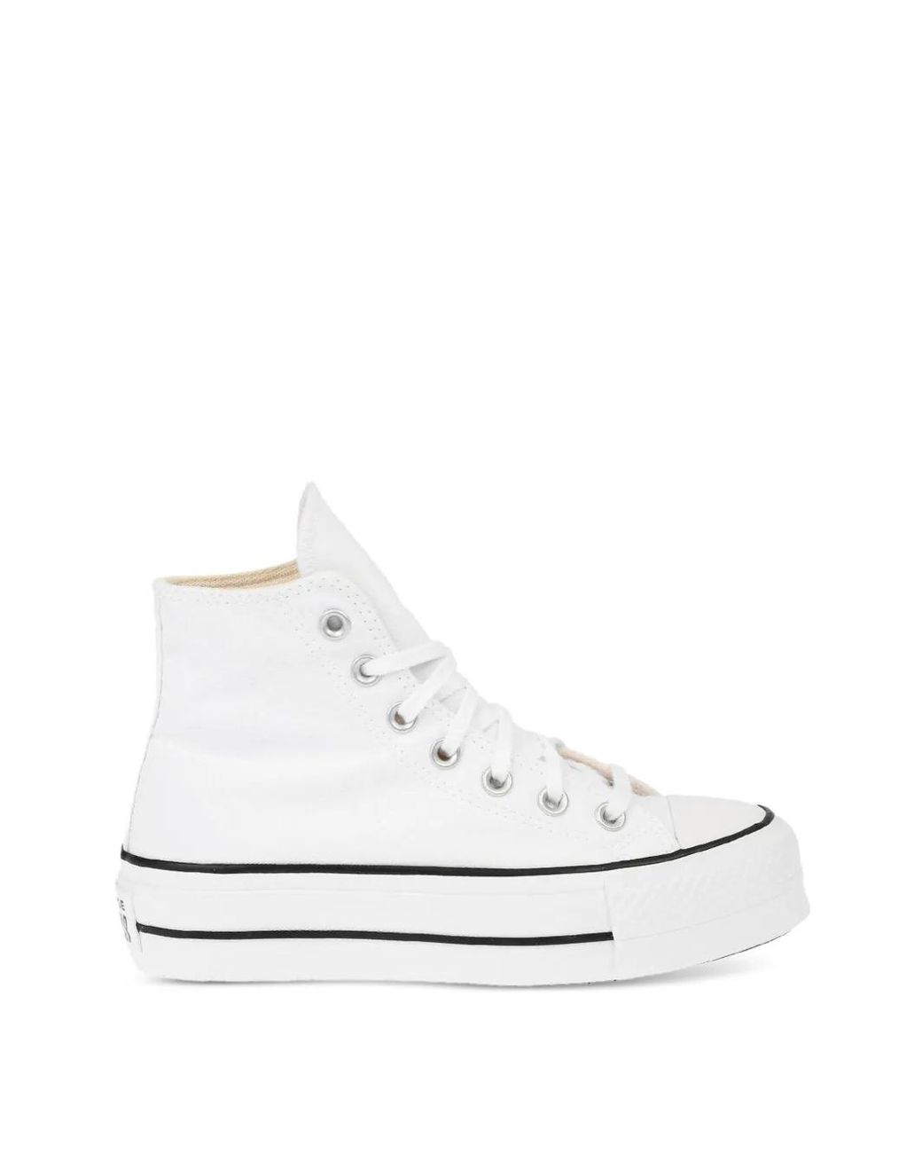 Converse White Chuck Taylor All Star Lift Platform Canvas Sneakers