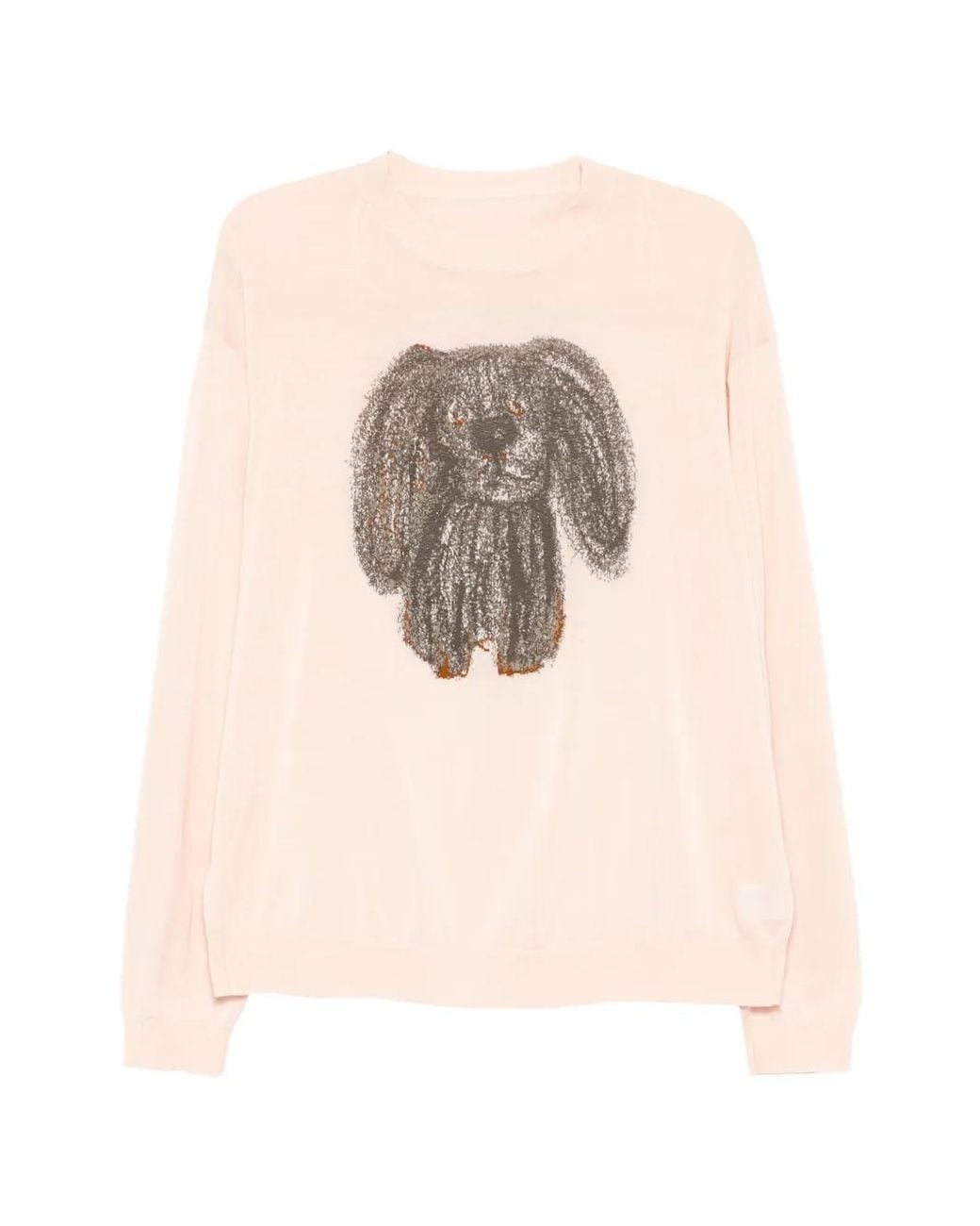 JNBY White Puppy-Embroidered Top