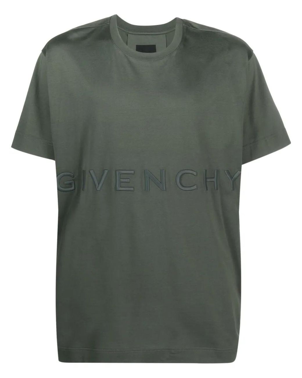 Givenchy Green Logo-Embroidered Cotton T-Shirt for men