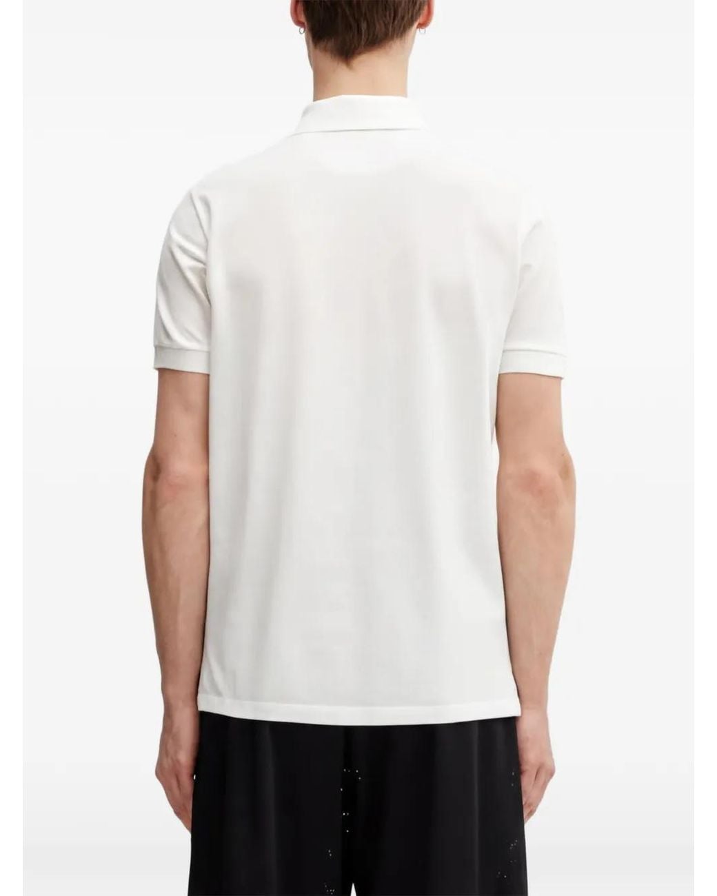 Paul Smith White Logo-Detail Short-Sleeve Polo Shirt for men