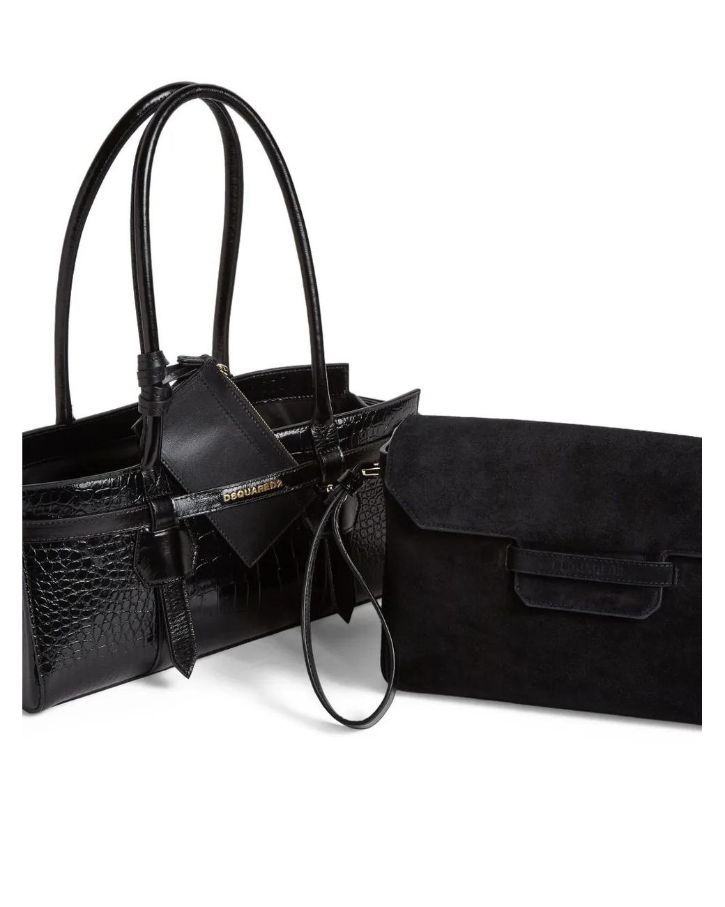 DSquared² Black Leather Tote Bag