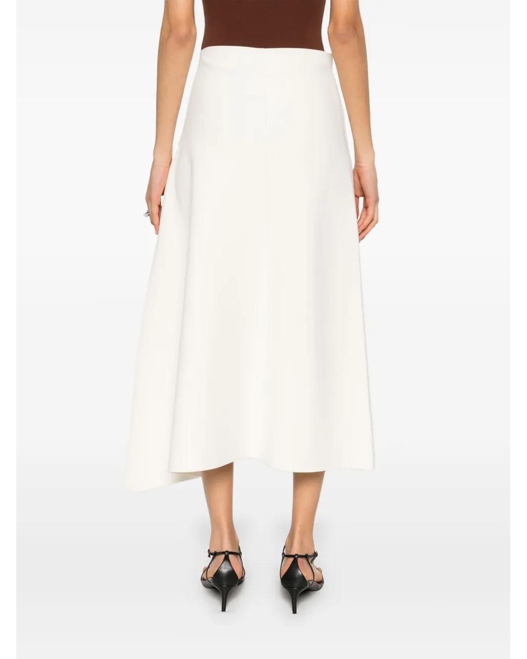 Jil Sander White Knitted Maxi Skirt