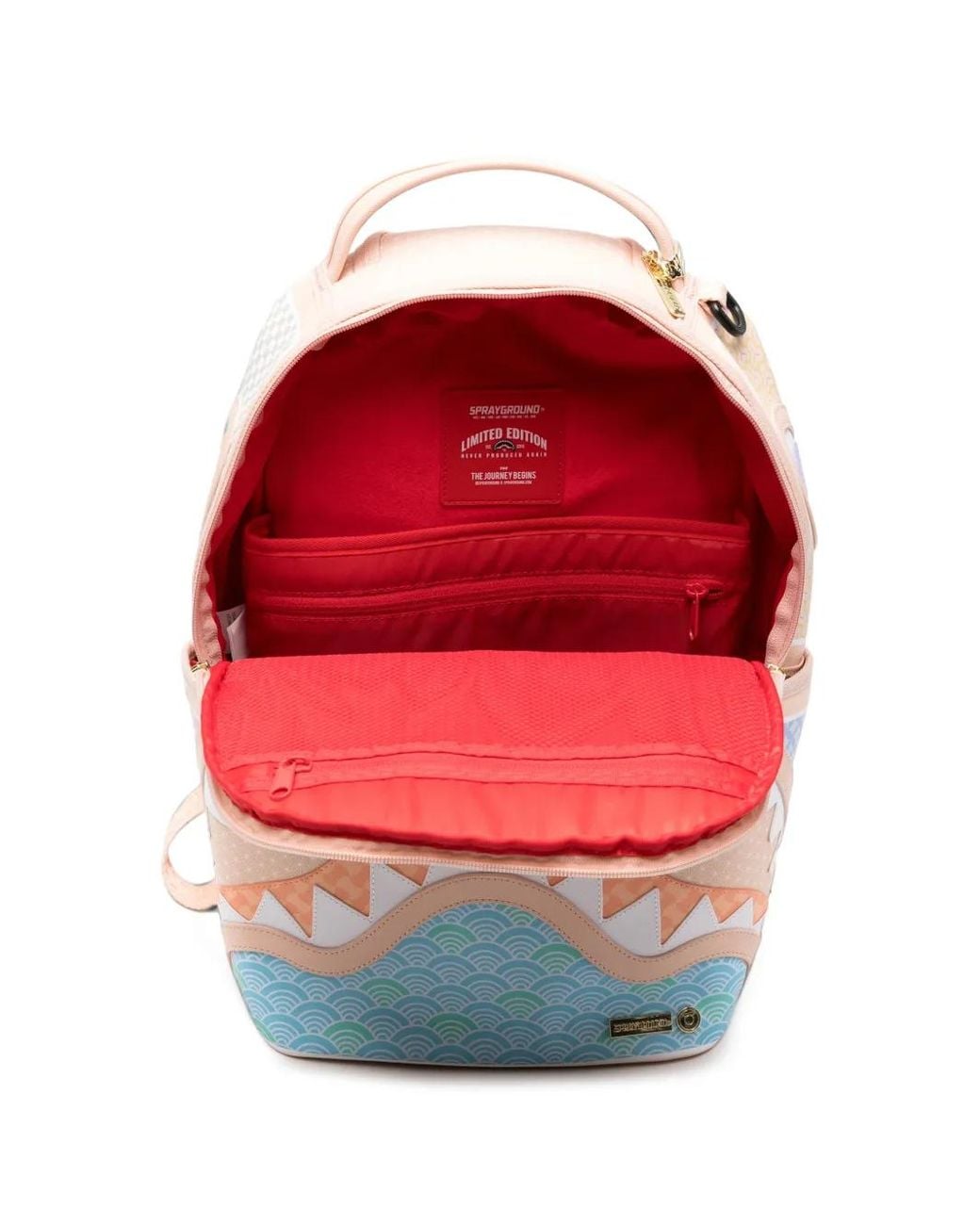 Sprayground White Zaino Graphic-Print Backpack