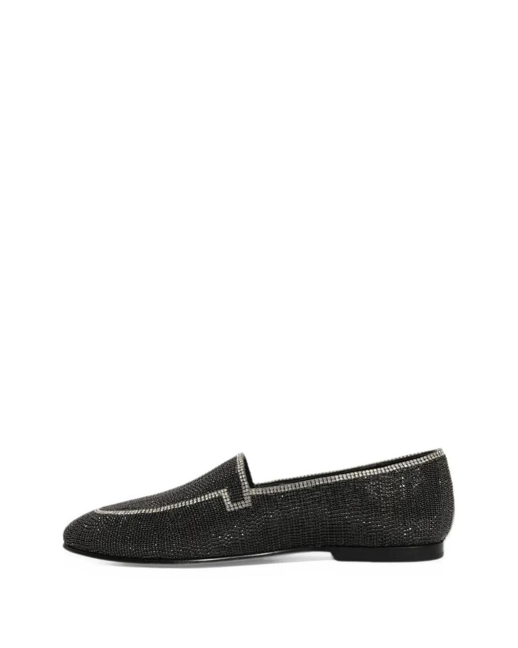 Dolce & Gabbana White Crystal-Embellished Loafers for men